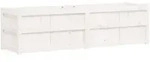 vidaXL Blumentopf Pflanzk&uuml;bel Wei&szlig; 180x50x50 cm Massivholz Kiefer (1 St)