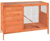 vidaXL Kleintierstall, Kaninchenstall Braun 103x44x69,5 cm Massivholz Kiefer
