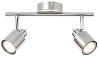Brilliant LED Deckenstrahler Brilliant 2er Spot Andres nickel-chrom 33,5 x 13,...