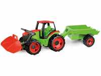 Lena® Spielzeug-Traktor Giga Trucks Traktor mit Frontlader & Anhänger, Made in