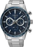 Seiko Chronograph SSB445P1, Armbanduhr, Quarzuhr, Herrenuhr, Stoppfunktion, Datum