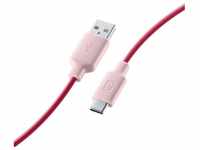 Cellularline Style Color Cable USB-A auf USB-C 1 m - Datenkabel - rosa USB-Kabel