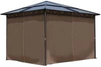 Quick Star Pavillon Hardtop Pavillon 3x3m, mit 4 Seitenteilen, Stabiler...