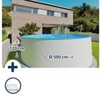 Waterman Rundpool Stahlwandpool Set (2-teilig) rund 500 x 120 cm, St (Beckenset,