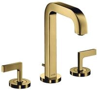 hansgrohe Waschtischarmatur Axor Citterio 3-Loch Hebelgriff mit
