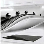 Rodnik K&uuml;chenr&uuml;ckwand Schwarze Kugeln, monolithische ABS-Platte mit...