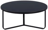 M2 Kollektion Couchtisch BOSTON, &Oslash; 80 cm, Schwarz, Glas, Metallgestell