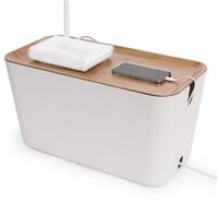Bosign Aufbewahrungsbox Kabel-Box Cable Organiser Hideaway Wei&szlig;-Natur (XXL)