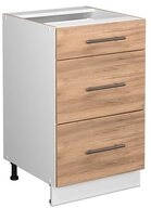 Vicco Unterschrank Fame-Line, Goldkraft Eiche/Wei&szlig;, 50 cm ohne Arbeitsplatte...