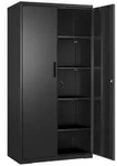 SONGMICS Aktenschrank 5 Ebenen, Mehrzweckschrank Metall, 60/80 x 180 x 40 cm