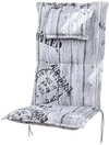 KETTtex Hochlehnerauflage Hochlehner Rom 0778 grau Schrift 123x50x9 cm KETTtex, (1