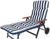 KETTtex Liegenauflage Rollliege Alicante 2155 extrabreit blau-wei&szlig; Blockstreifen