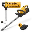 STIGA Akku-Heckenschere HT 300e Kit, Elektrostart, Handschutzschild, mit Drehgriff