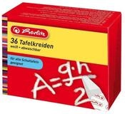 Herlitz Malkreide 36 Herlitz Tafelkreiden / quadratisch / Farbe: wei&szlig;
