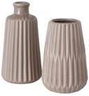 BOLTZE GRUPPE GmbH Dekovase Vase Blumenvase Porzellan Esko braun H 18 cm 2er Set