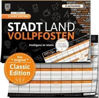 Denkriesen Spiel Stadt Land Vollpfosten, Classic Edition, A4 Block,...