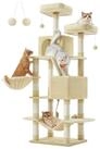 FEANDREA Kratzbaum, Katzenbaum, 168/206 cm(H), mehrst&ouml;ckig f&uuml;r gro&szlig;e Katzen,