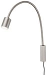 FISCHER & HONSEL LED Wandleuchte JUSTI, 1-flammig, H 52 cm, Silbergrau, Metall,...