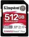Kingston 512GB Canvas React Plus SDXC UHS-II 280R/150W U3 V Speicherkarte