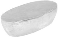 vidaXL Couchtisch Couchtisch Silber geh&auml;mmert 100 x 50 x 28 cm Aluminium (1-St)