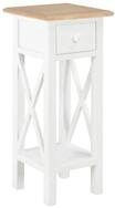 vidaXL Beistelltisch Beistelltisch Wei&szlig; 27 x 27 x 65,5 cm Holz (1-St)