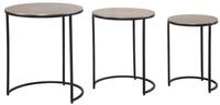 Wohnling Satztisch WL6.761 Beistelltisch Wohnzimmertisch 3er Set Metall Tisch...