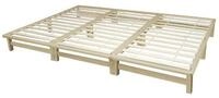 Homestyle4u Bett 270x200 Familienbett XXL Wei&szlig; Grau Natur Bettgestell extra...