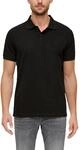 Poloshirt S.OLIVER, Herren, Gr. S, schwarz, Jersey, Obermaterial: 100% Baumwolle,