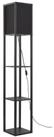 Lindby Stehlampe Birta, Holz Schwarz IP20, 1 x 15 W LED