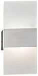 FISCHER & HONSEL LED Wandleuchte FODER, 1-flammig, Silbergrau, Wei&szlig;, Metall, Glas,