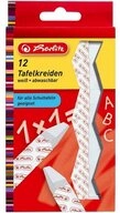Herlitz Malkreide 12 Herlitz Tafelkreiden / quadratisch / Farbe: wei&szlig;