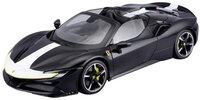 Bburago Modellauto Ferrari SF90 Spider Assetto Fiorano schwarz, Ma&szlig;stab 1:18