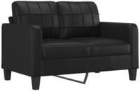 vidaXL Sofa, 2-Sitzer-Sofa Schwarz 120 cm Kunstleder