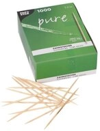 PAPSTAR Zahnstocherspender Zahnstocher, Holz pure rund 8 cm 1000 Stk