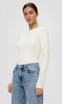 QS Langarmshirt T-Shirt Geripptes Longsleeve