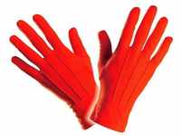 Widdmann Kostüm Stoffhandschuhe rot, Einfarbige, dehnbare Handschuhe für...