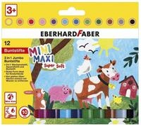 Eberhard Faber Buntstift 518912 Mini Kids Jumbo Crayons In 12 Colors, 3-In-1...