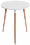 CLP Esstisch Amalie (1er), Retro-Design K&uuml;chentisch mit 3 Holzbeinen