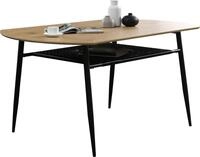 SalesFever Esstisch Familienfreundlicher Tisch, Stilvolle Ablage aus Metall und
