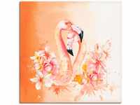 Art-Land Orange Flamingo in Love Illustration 70x70cm