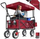 KESSER Bollerwagen, Bollerwagen faltbar mit Dach Handwagen Transportkarre Ger&auml;te