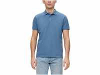 s.Oliver Kurzarmshirt Poloshirt aus Baumwolle Logo blau S
