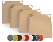 sunnypillow Stuhlkissen 4er Set Kissen Ma&szlig;e: 42 (vorne), 35 (hinten) x 40 x 5 cm