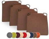 sunnypillow Stuhlkissen 4er Set Kissen Ma&szlig;e: 42 (vorne), 35 (hinten) x 40 x 5 cm