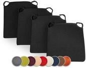 sunnypillow Stuhlkissen 4er Set Kissen Ma&szlig;e: 42 (vorne), 35 (hinten) x 40 x 5 cm,