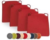 sunnypillow Stuhlkissen 4er Set Kissen Ma&szlig;e: 42 (vorne), 35 (hinten) x 40 x 5 cm