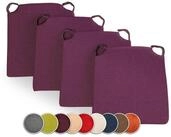 sunnypillow Stuhlkissen 4er Set Kissen Ma&szlig;e: 42 (vorne), 35 (hinten) x 40 x 5...