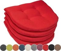 sunnypillow Stuhlkissen 4er Set Auflage 40x40 f&uuml;r St&uuml;hle, B&auml;nke in Haus und Garten