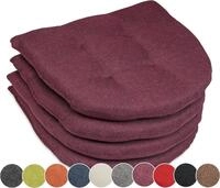 sunnypillow Stuhlkissen 4er Set Auflage 40x40 f&uuml;r St&uuml;hle, B&auml;nke in Haus und Garten