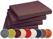 sunnypillow Stuhlkissen 4er Set Kissen 40 x 40 x 5 cm, Sitzkissen Sitzauflage f&uuml;r